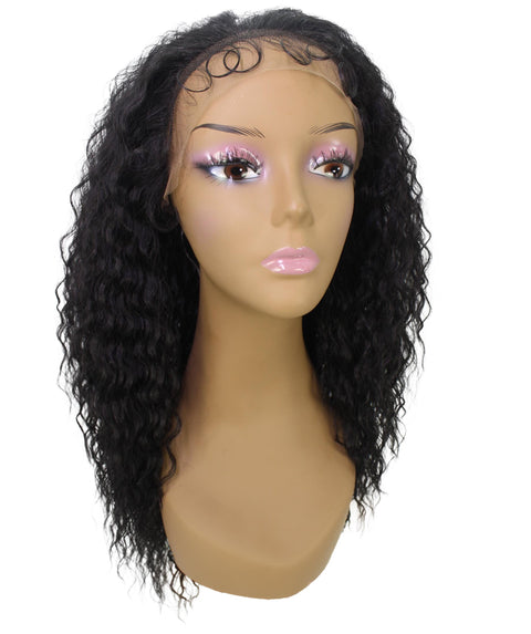 Deja Natural Black Wavy Kinky Lace Wig