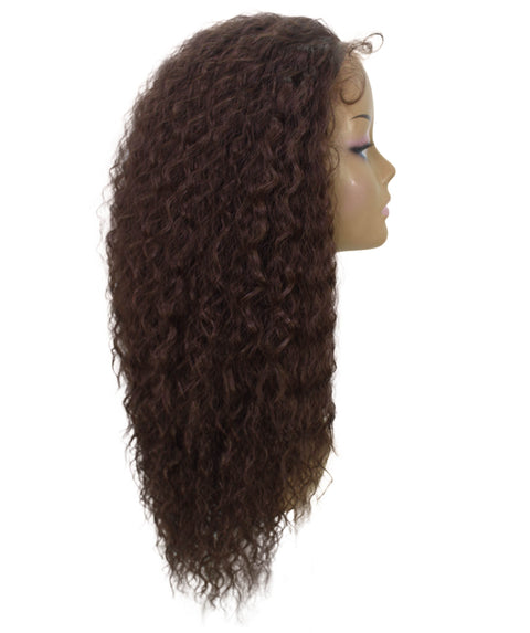 Deja Medium Brown Wavy Kinky Lace Wig