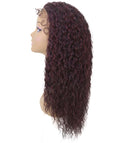 Deja Deep Red and Black Blend Wavy Kinky Lace Wig