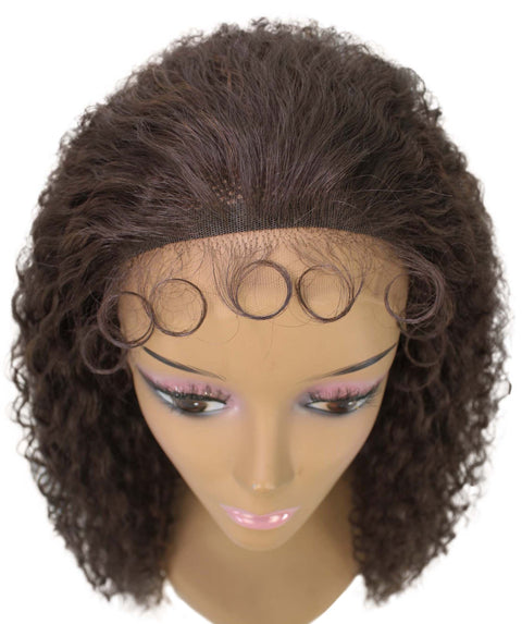 Deja Brown with Caramel Red Wavy Kinky Lace Wig