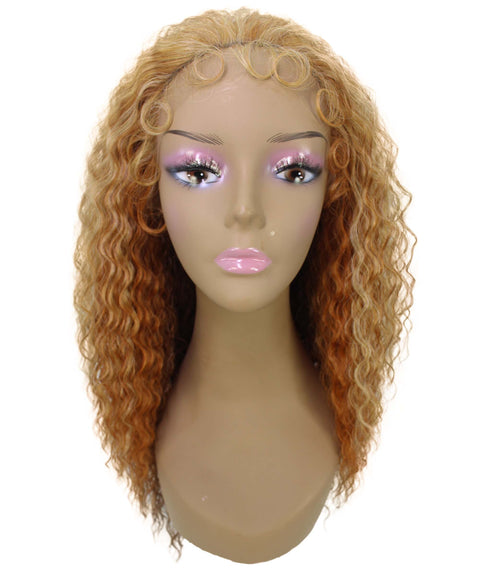 Deja Strawberry Blonde Wavy Kinky Lace Wig