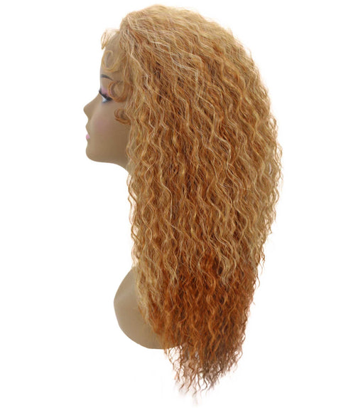 Deja Strawberry Blonde Wavy Kinky Lace Wig