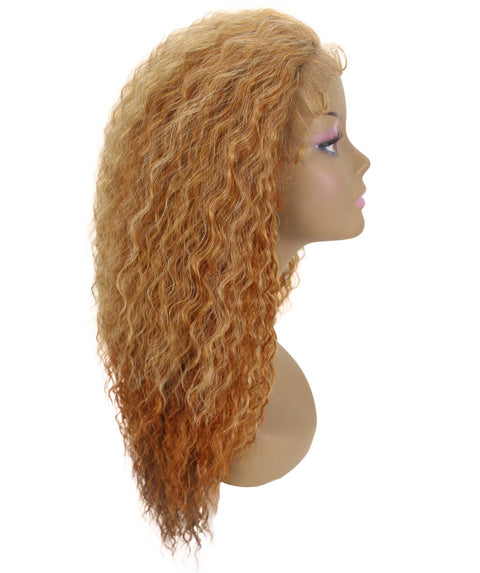 Deja Strawberry Blonde Wavy Kinky Lace Wig