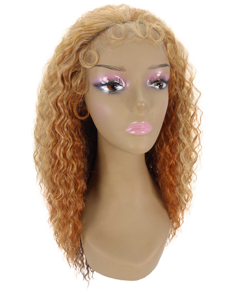 Deja Strawberry Blonde Wavy Kinky Lace Wig