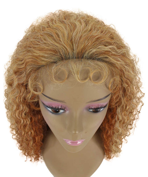 Deja Strawberry Blonde Wavy Kinky Lace Wig