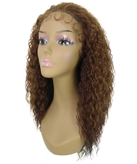 Deja Copper Auburn Blend Wavy Kinky Lace Wig