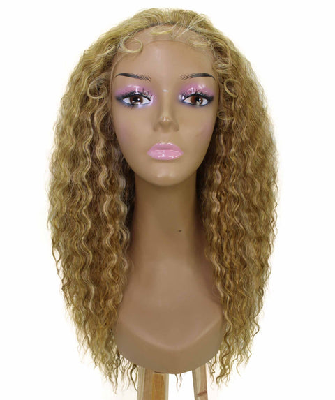 Deja Blonde Blend Wavy Kinky Lace Wig