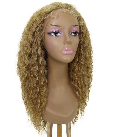 Deja Blonde Blend Wavy Kinky Lace Wig