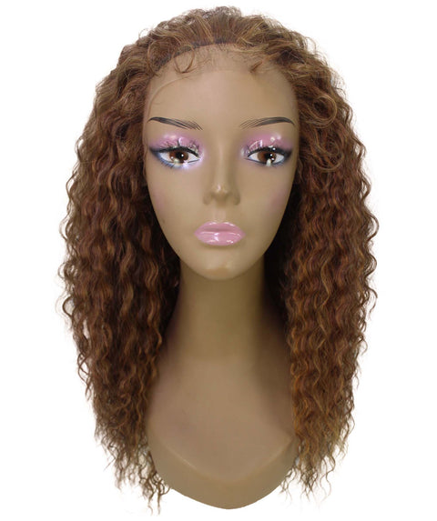 Deja Light Brown Blend Wavy Kinky Lace Wig