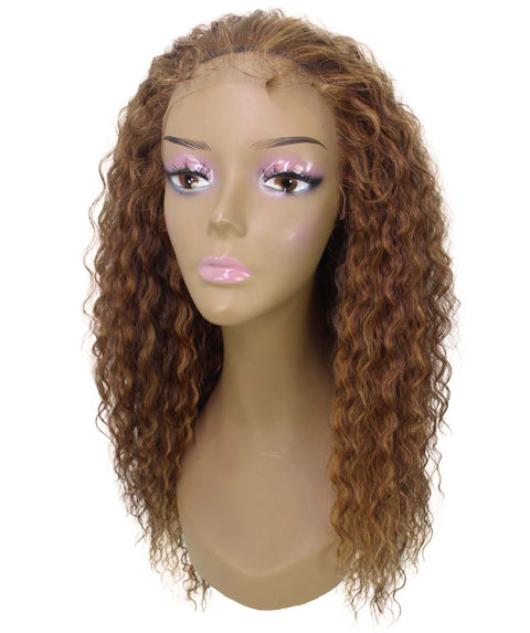 Deja Light Brown Blend Wavy Kinky Lace Wig