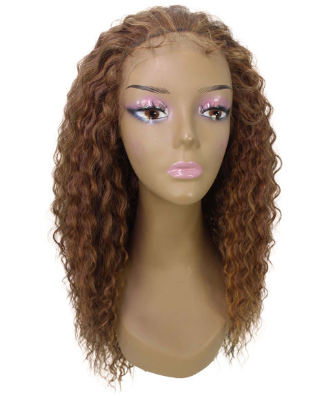 Deja Light Brown Blend Wavy Kinky Lace Wig