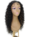 Asia Black with Golden Long Curls Lace Wig