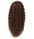 Asia Brown with Golden Long Curls Lace Wig