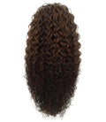 Asia Caramel Brown Blend Long Curls Lace Wig