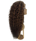 Asia Caramel Brown Blend Long Curls Lace Wig