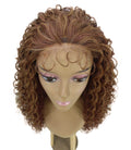 Asia Copper Auburn Blend Long Curls Lace Wig