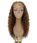 Asia Auburn Brown Blend Long Curls Lace Wig