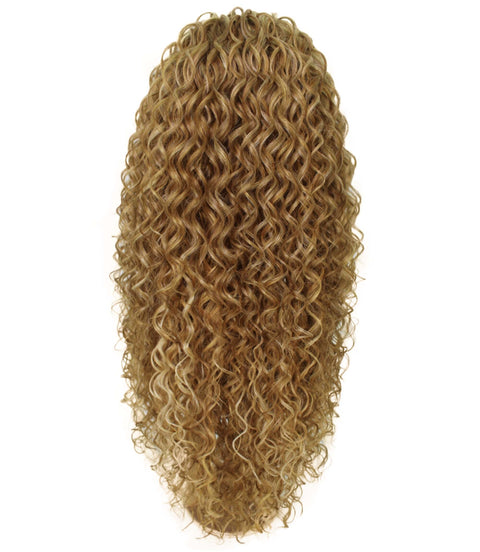 Asia Blonde Blend Long Curls Lace Wig
