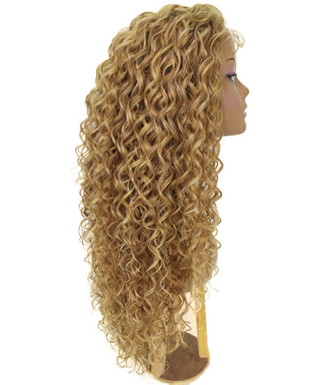 Asia Blonde Blend Long Curls Lace Wig