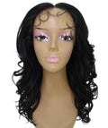 Kiara Black Middle parted Wavy Lace Wig