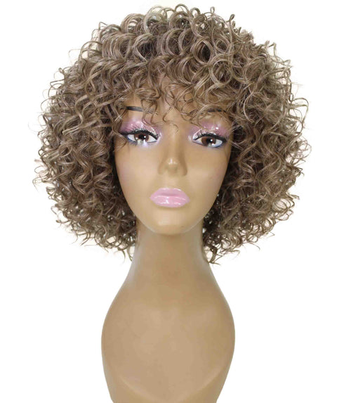 Gabrielle Brown and Blonde Curly Afro Full Wig