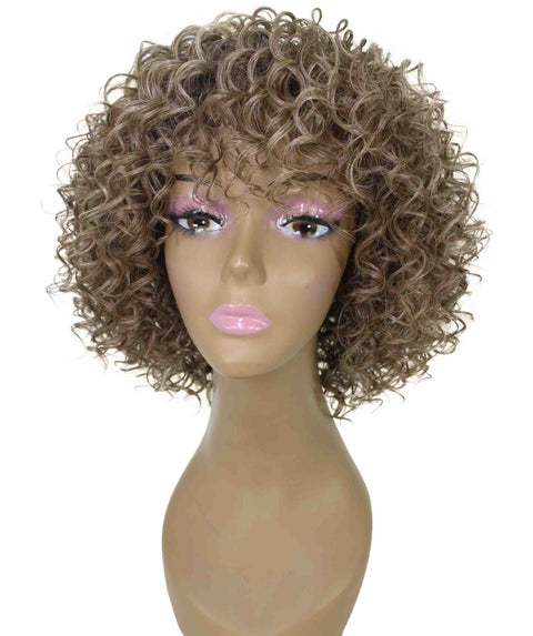 Gabrielle Brown and Blonde Curly Afro Full Wig