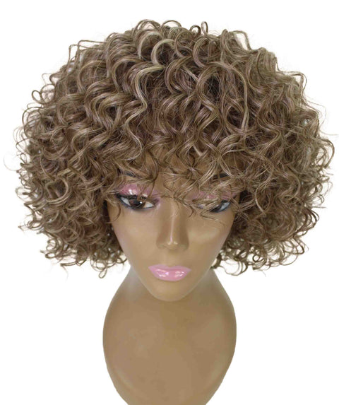 Gabrielle Brown and Blonde Curly Afro Full Wig