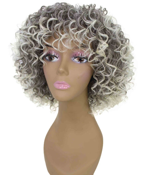 Gabrielle Gray with Light Blonde Curly Afro Full Wig