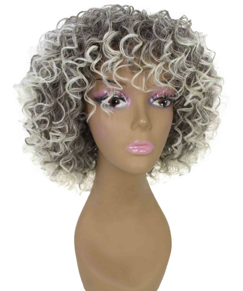 Gabrielle Gray with Light Blonde Curly Afro Full Wig