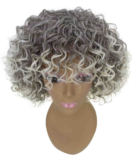 Gabrielle Gray with Light Blonde Curly Afro Full Wig