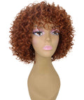 Gabrielle Brown with Copper Red Curly Afro Full Wig