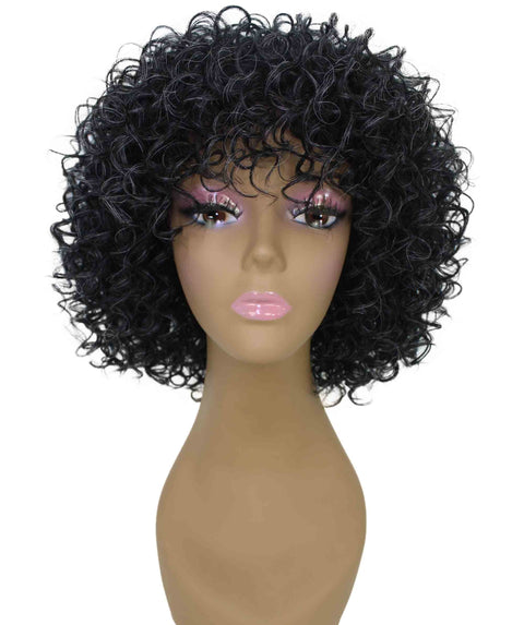 Gabrielle Salt and Pepper Blend Curly Afro Full Wig