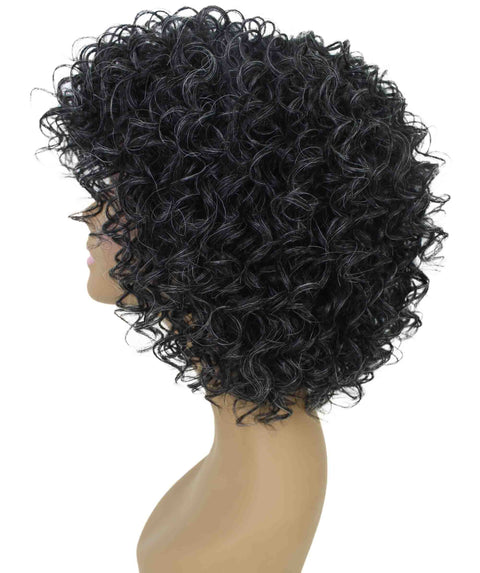 Gabrielle Salt and Pepper Blend Curly Afro Full Wig
