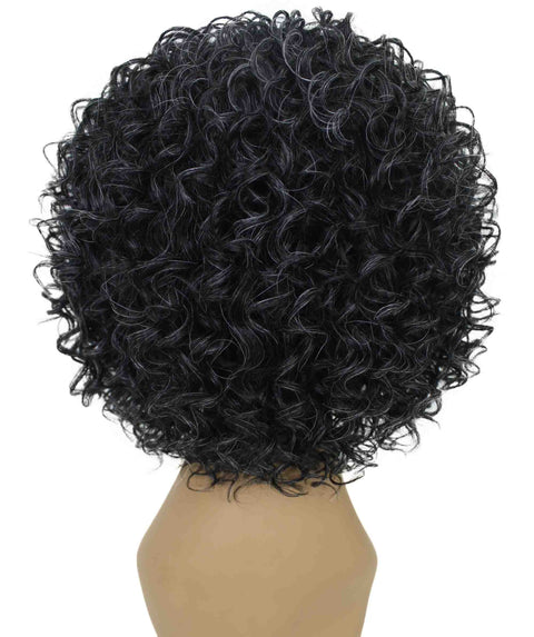 Gabrielle Salt and Pepper Blend Curly Afro Full Wig