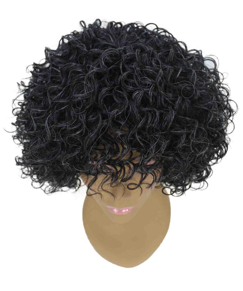 Gabrielle Salt and Pepper Blend Curly Afro Full Wig