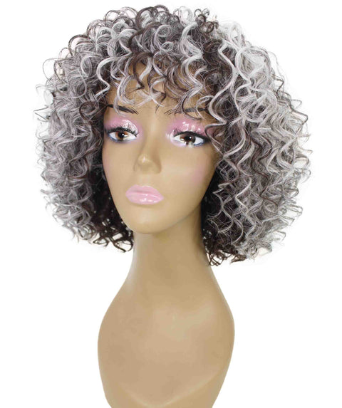 Gabrielle Charcoal Gray Curly Afro Full Wig
