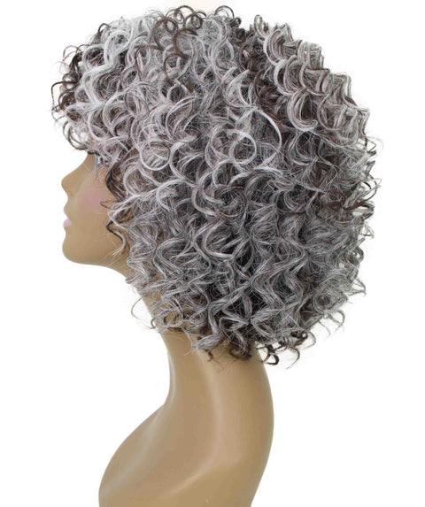 Gabrielle Charcoal Gray Curly Afro Full Wig