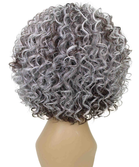 Gabrielle Charcoal Gray Curly Afro Full Wig