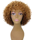 Gabrielle Auburn Brown with Chestnut Blend Curly Afro Full Wig