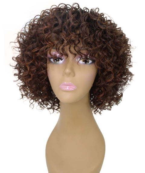 Gabrielle Dark Chestnut Brown Curly Afro Full Wig