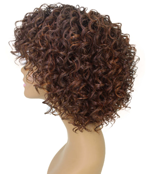 Gabrielle Dark Chestnut Brown Curly Afro Full Wig