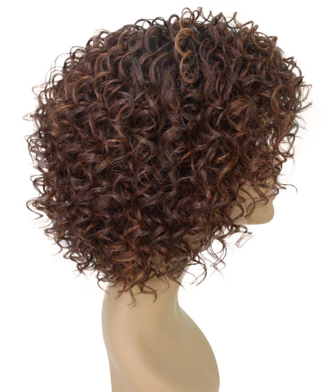 Gabrielle Dark Chestnut Brown Curly Afro Full Wig