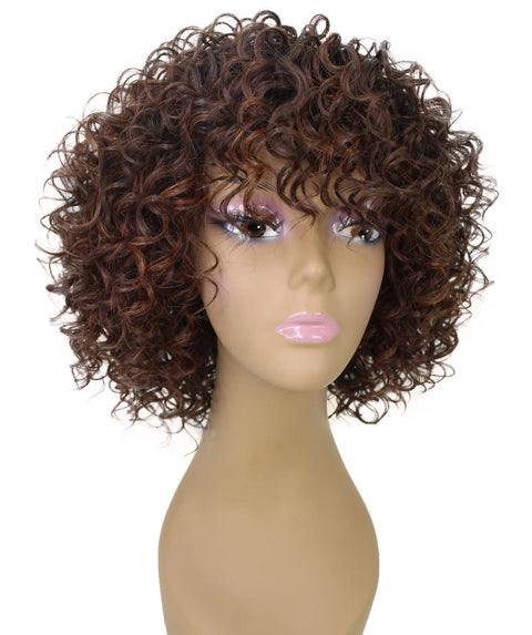 Gabrielle Dark Chestnut Brown Curly Afro Full Wig