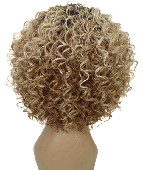 Gabrielle Strawberry Blonde Ombre Curly Afro Full Wig