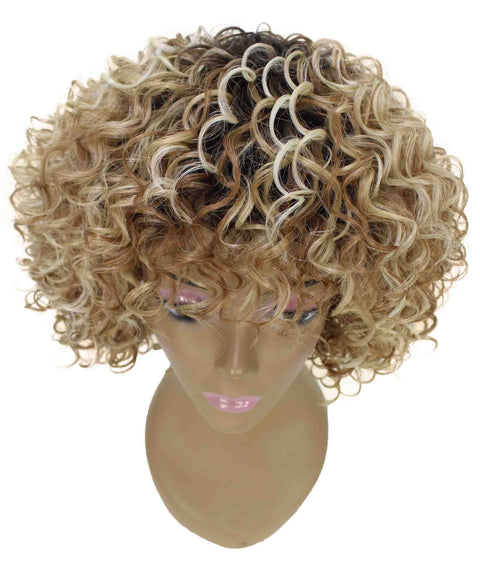 Gabrielle Strawberry Blonde Ombre Curly Afro Full Wig