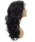 Kiara Natural Black Middle parted Wavy Lace Wig