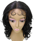 Kiara Natural Black Middle parted Wavy Lace Wig