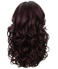 Kiara Deep Red and Black Blend Middle parted Wavy Lace Wig