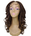 Kiara Brown with Golden Middle parted Wavy Lace Wig