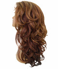 Kiara Copper Auburn Blend Middle parted Wavy Lace Wig